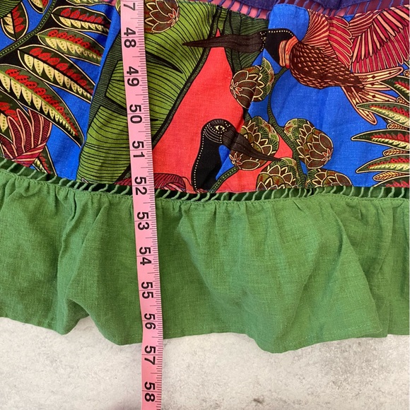 FARM Rio || Rainbow Mixed Prints Maxi Dress Tiered Leopard Medium NWT - Picture 8 of 9